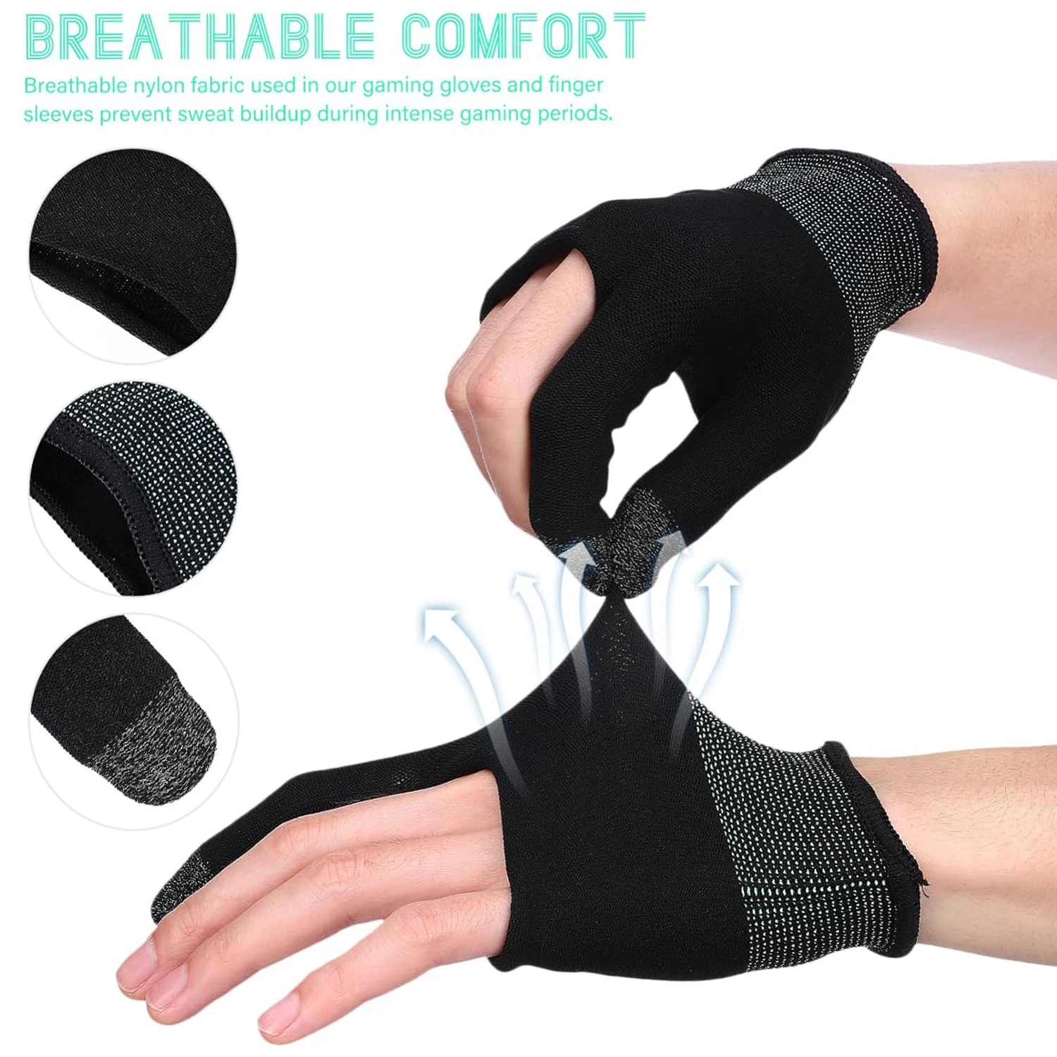 Gaming Console For Ipad - Finger Thumb Sleeve Gloves Breathable Sweat