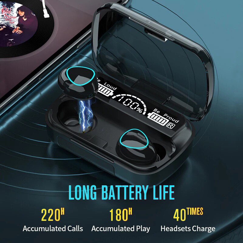 TWS Auriculares Bluetooth Wire - Gaming Console Power Bank ulasan dan harga